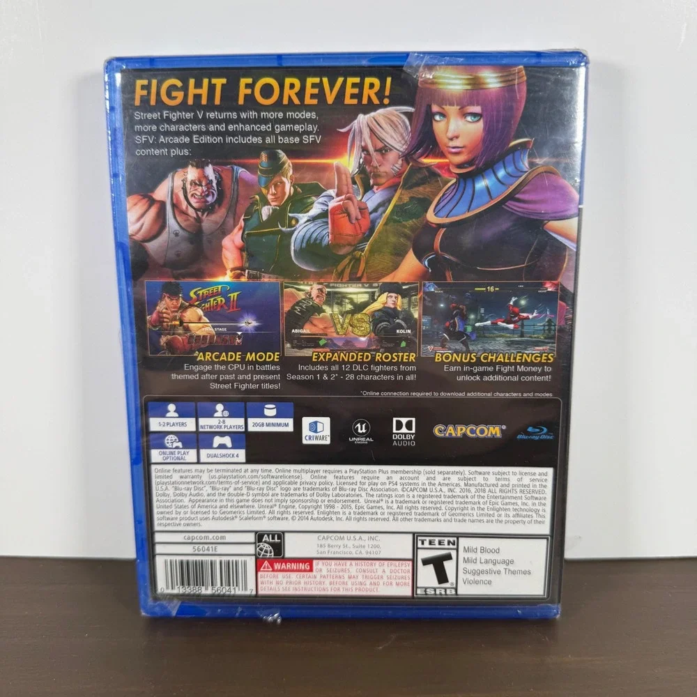 Capcom Street Fighter V Arcade Edition Video Game PS4 DLC Included New Sealed